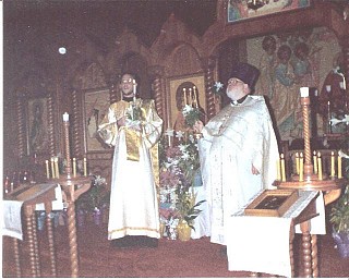 Serving Pascha, 1988 as a Deacon with Fr Tom at Holy Apostles in Saddle Brook, NJ